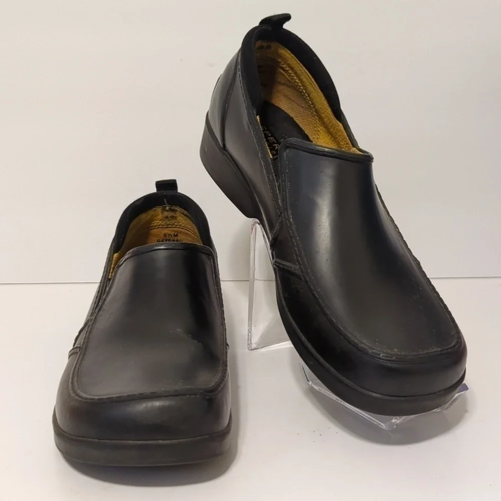 Sperry top spider black rubber low top shoes. Men's size 8.5 woman's size 10